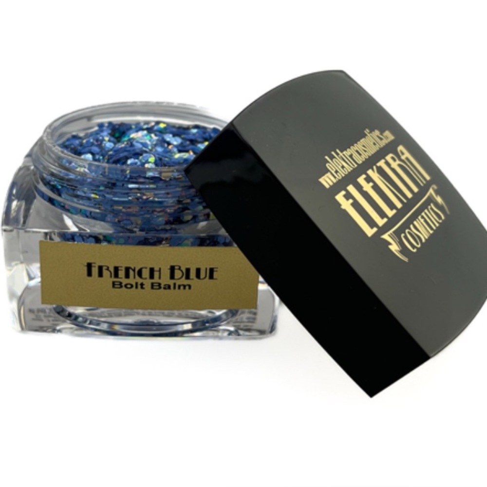 Elektra Glitter Gel FRENCH BLUE Bolt Balm #059 - Face & Body Chunky Glitter Gel